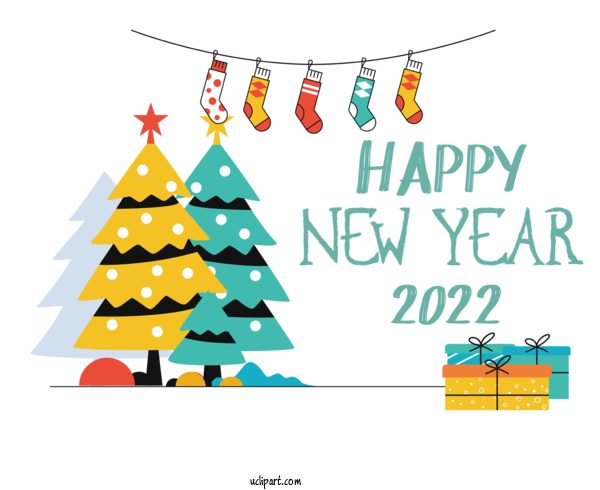 Free Holidays Christmas Tree Christmas Day Nouvel An 2022 For New Year 2022 Clipart Transparent Background