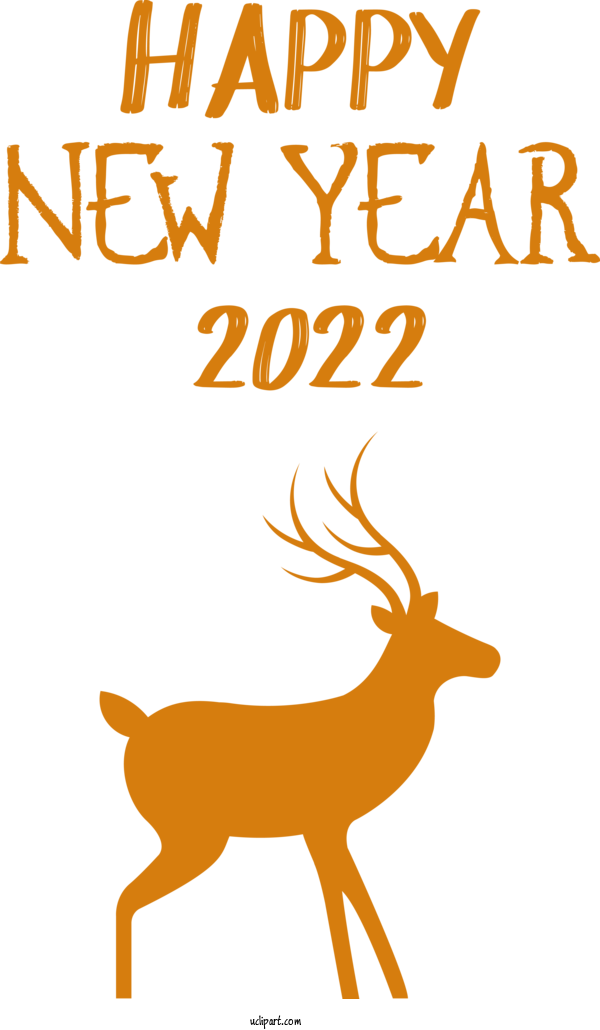 Free Holidays Reindeer Deer Human For New Year 2022 Clipart Transparent Background