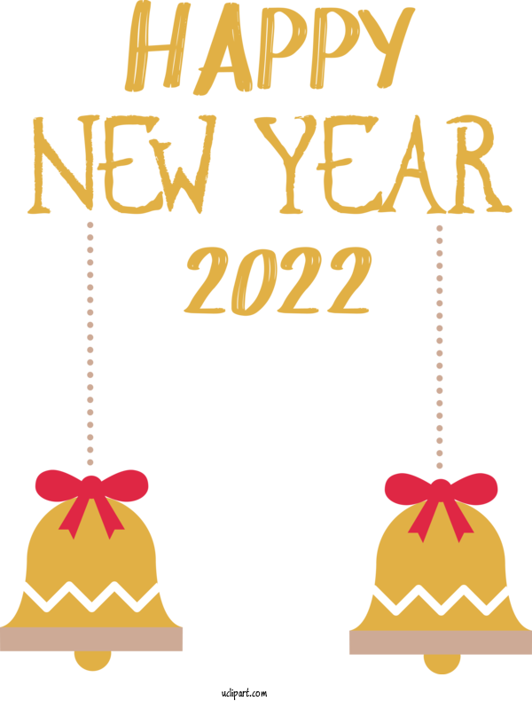 Free Holidays Line Yellow Ornament For New Year 2022 Clipart Transparent Background