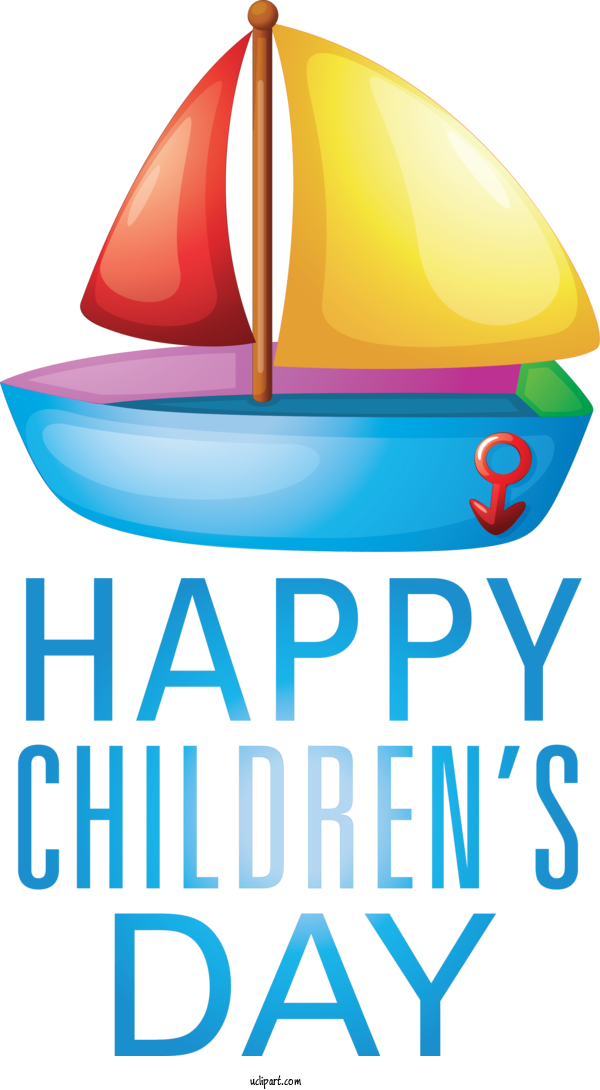 Free Holidays Design Line Boat For Children's Day Clipart Transparent Background