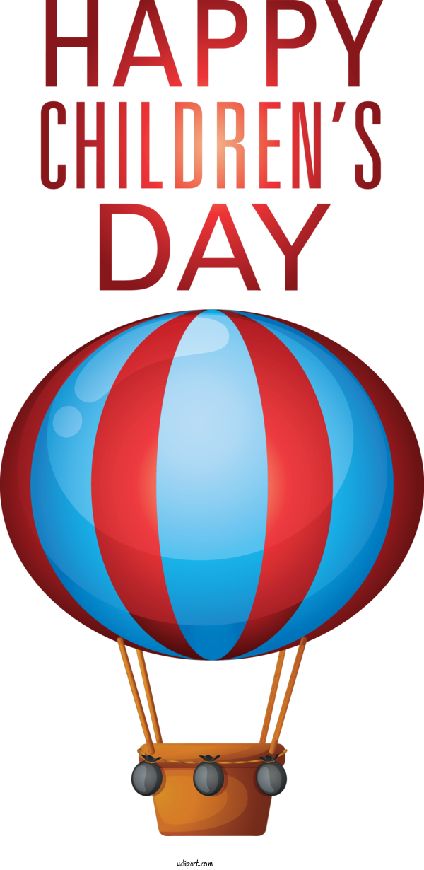 Free Holidays Ball Design Hot Air Balloon For Children's Day Clipart Transparent Background