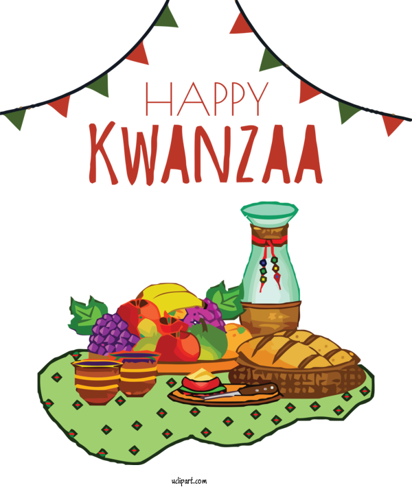 Free Holidays Kinara Kwanzaa Holiday For Kwanzaa Clipart Transparent Background