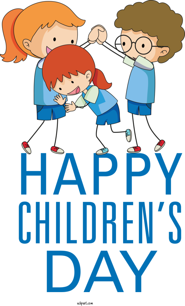 Free Holidays LON:0JJW Cartoon For Children's Day Clipart Transparent Background