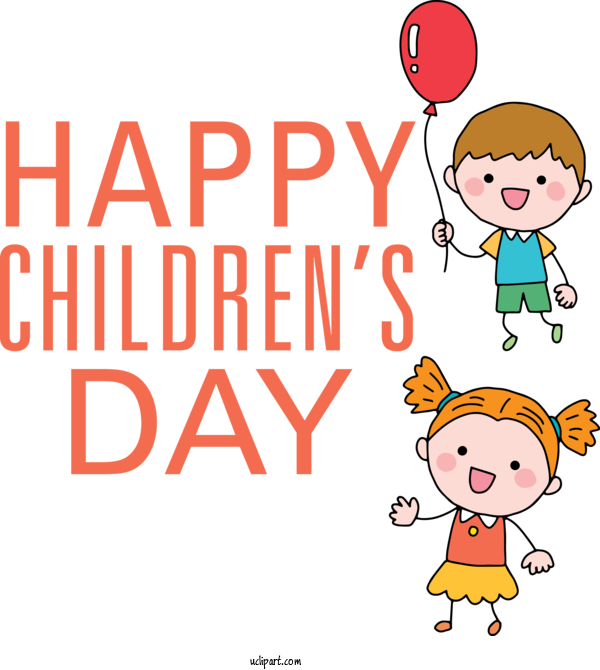 Free Holidays Human LON:0JJW Happiness For Children's Day Clipart Transparent Background