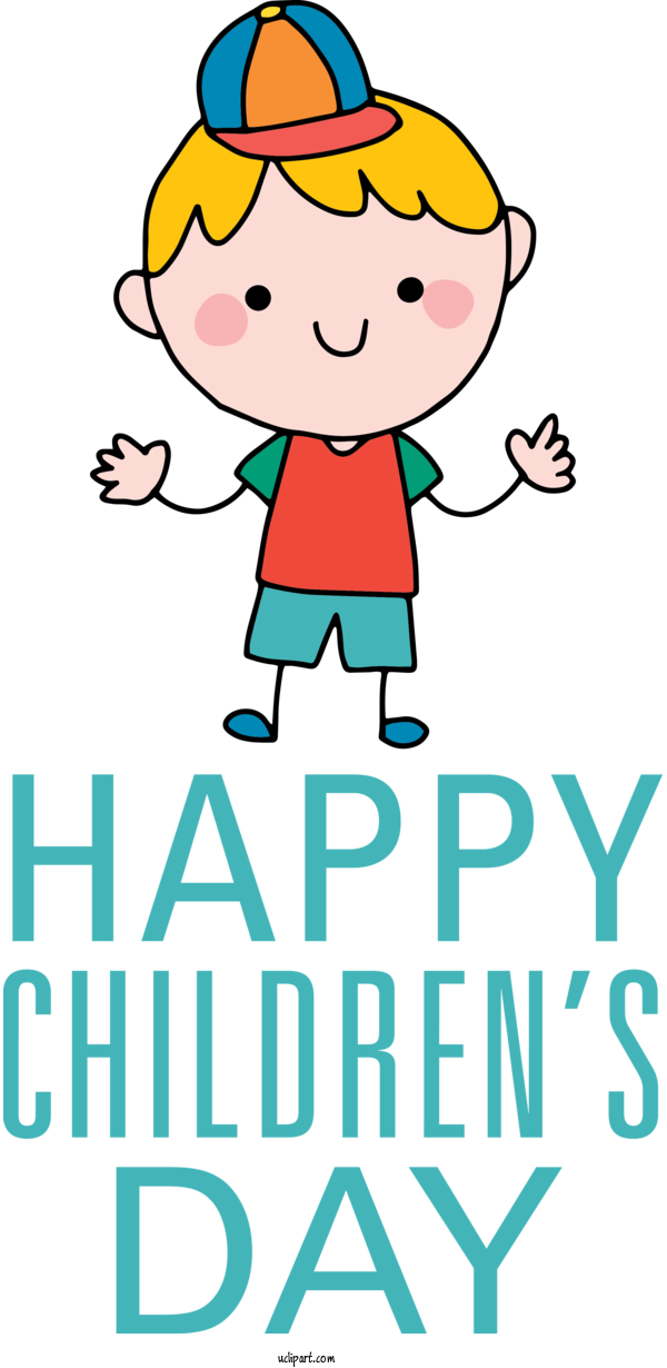 Free Holidays Cartoon Human Happiness For Children's Day Clipart Transparent Background