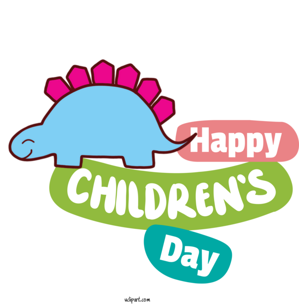 Free Holidays Logo Line Pink M For Children's Day Clipart Transparent Background