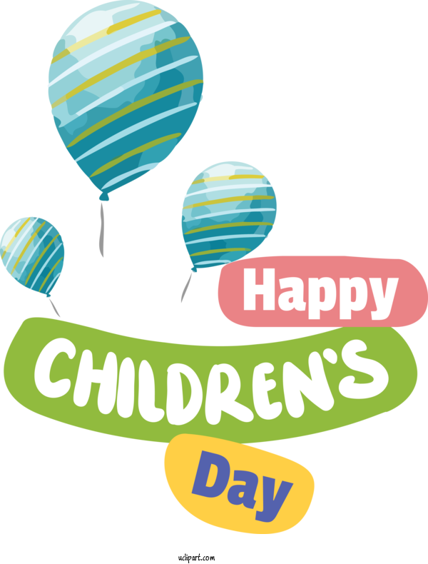 Free Holidays Logo Balloon Line For Children's Day Clipart Transparent Background