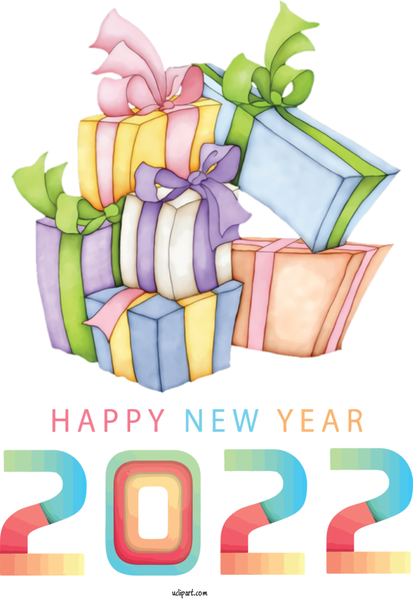 Free Holidays Nouvel An 2022 Drawing Design For New Year 2022 Clipart Transparent Background