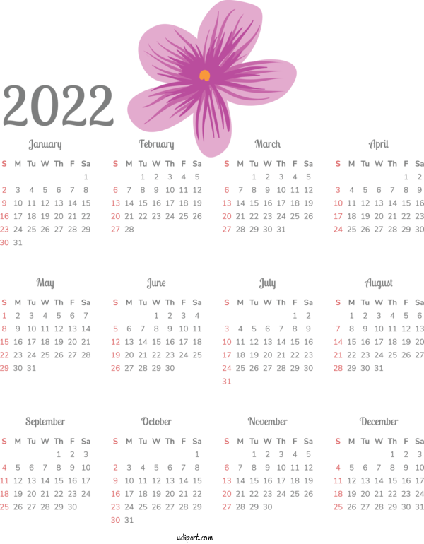 Free Life Calendar Calendar Year 2029 For Yearly Calendar Clipart Transparent Background