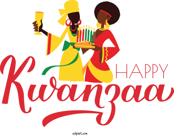 Free Holidays Design Human Logo For Kwanzaa Clipart Transparent Background