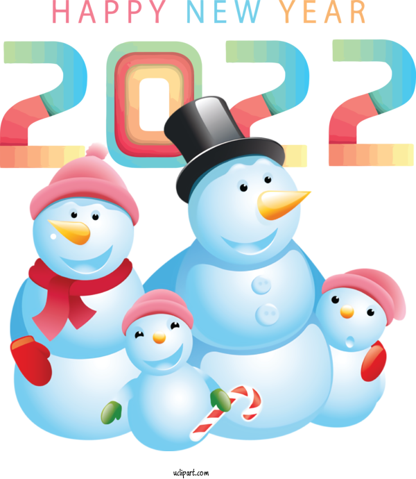 Free Holidays New Year Snowman Christmas Day For New Year 2022 Clipart Transparent Background