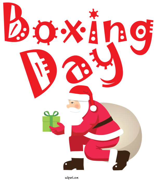 Free Holidays Christmas Day Santa Claus Boxing Day For Boxing Day Clipart Transparent Background