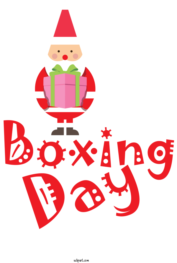 Free Holidays Christmas Day Christmas Tree Santa Claus For Boxing Day Clipart Transparent Background