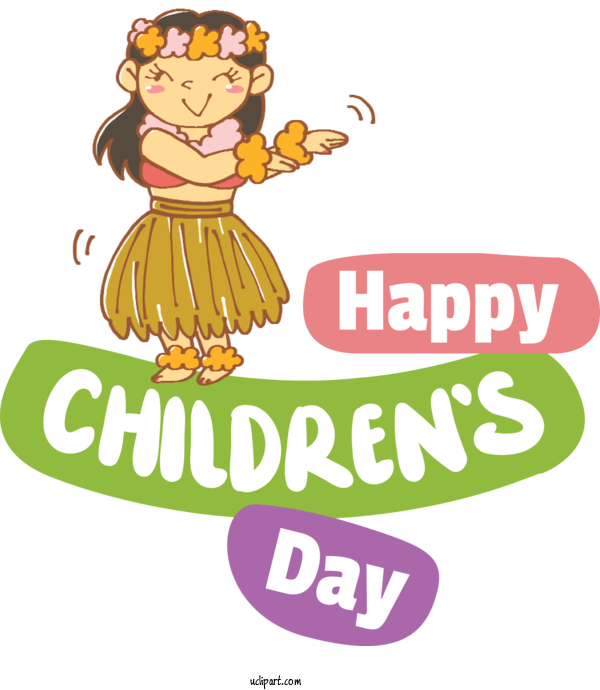 Free Holidays Design Human Logo For Children's Day Clipart Transparent Background