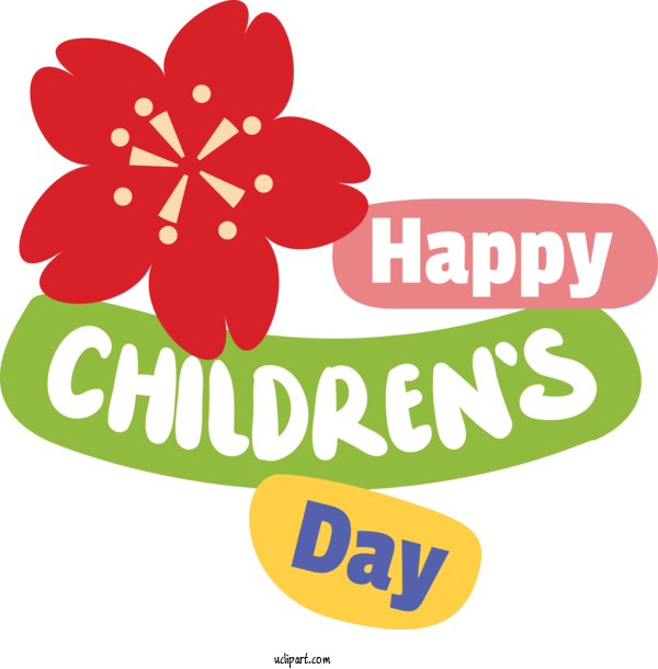 Free Holidays Cut Flowers Logo Floral Design For Children's Day Clipart Transparent Background