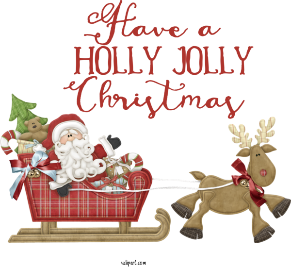 Free Holidays Rudolph Mrs. Claus Reindeer For Christmas Clipart Transparent Background