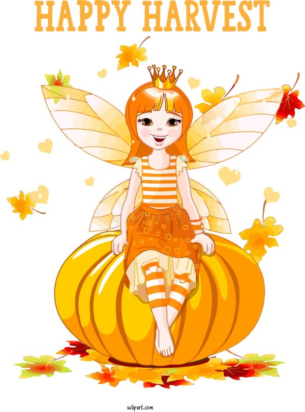Free Holidays Royalty Free Fairy Design For Thanksgiving Clipart Transparent Background