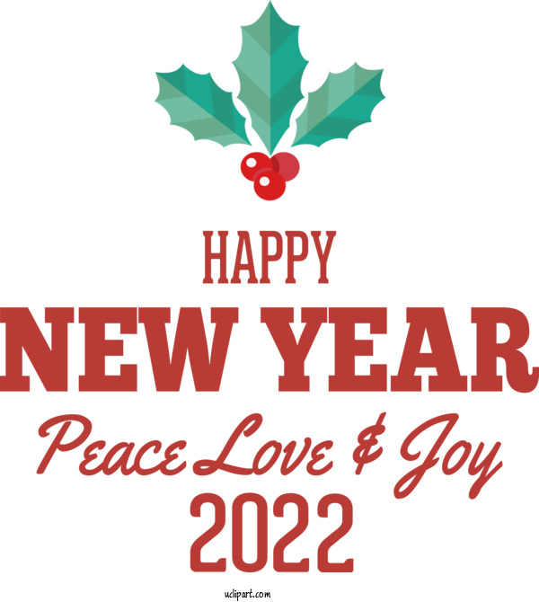 Free Holidays Leaf Logo Line For New Year 2022 Clipart Transparent Background