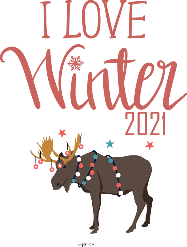 Free Nature Reindeer Christmas Decoration Christmas Day For Winter Clipart Transparent Background
