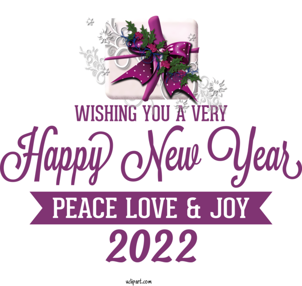Free Holidays Cut Flowers Logo Flower For New Year 2022 Clipart Transparent Background