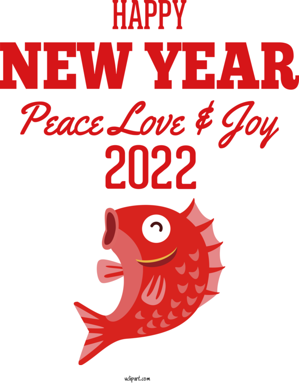 Free Holidays Red Line Beak For New Year 2022 Clipart Transparent Background