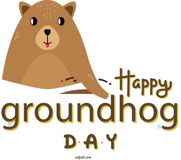 Free Holidays Rodents Cat Dog For Groundhog Day Clipart Transparent Background