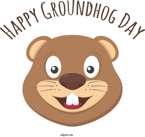 Free Holidays Rodents Beaver Cat Like For Groundhog Day Clipart Transparent Background