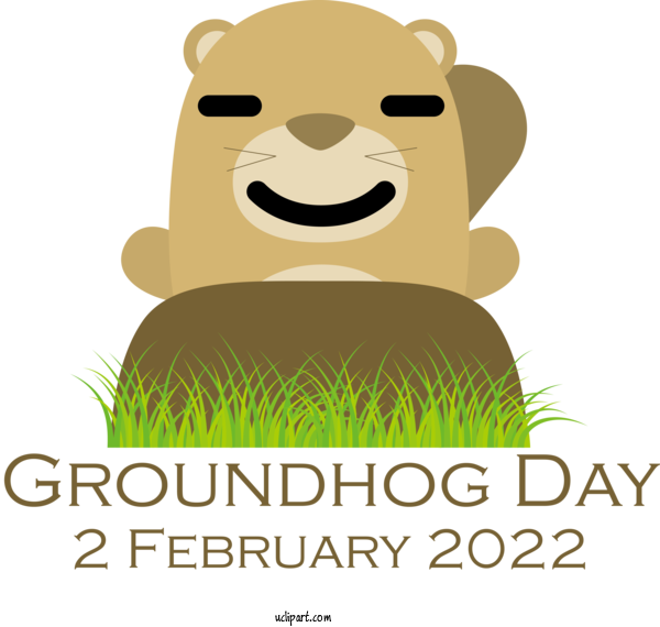Free Holidays Bears Cat Cartoon For Groundhog Day Clipart Transparent Background