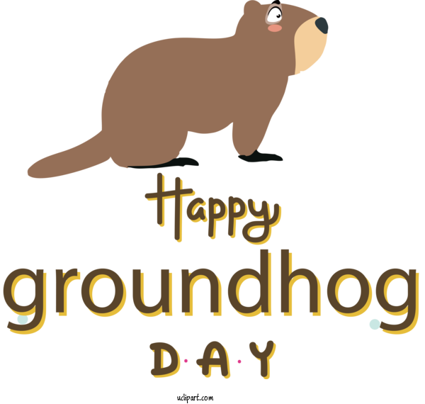 Free Holidays Rodents Dog Beaver For Groundhog Day Clipart Transparent Background