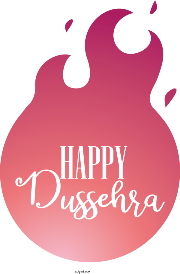 Free Dussehra Logo Pink M Meter For Happy Dussehra Clipart Transparent Background