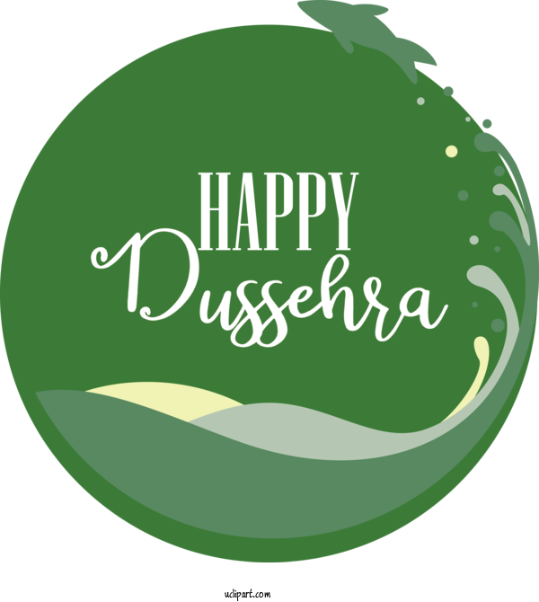 Free Dussehra Logo Circle Green For Happy Dussehra Clipart Transparent Background