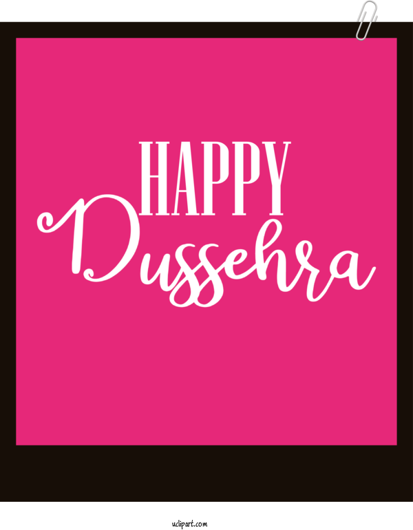 Free Dussehra Font Logo Poster For Happy Dussehra Clipart Transparent Background