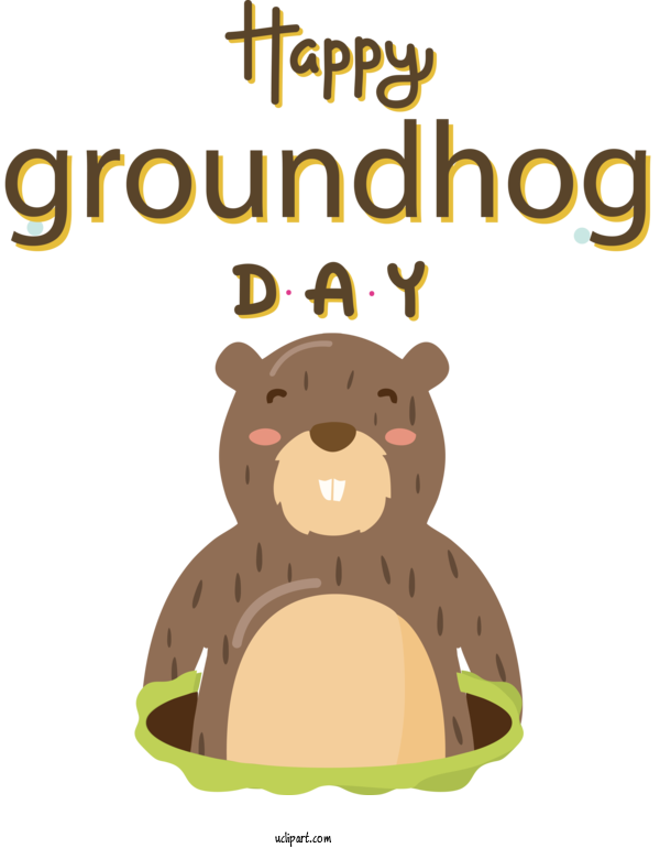Free Holidays Equator Marker Bears Human For Groundhog Day Clipart Transparent Background