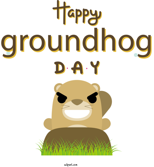 Free Holidays Human Cartoon Logo For Groundhog Day Clipart Transparent Background