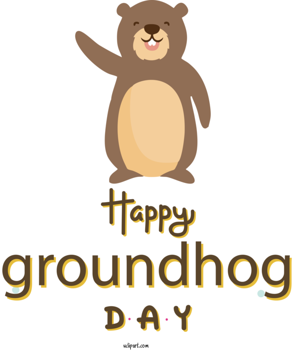 Free Holidays Birds Flightless Bird Cartoon For Groundhog Day Clipart Transparent Background