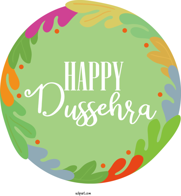 Free Dussehra Circle Logo Green For Happy Dussehra Clipart Transparent Background