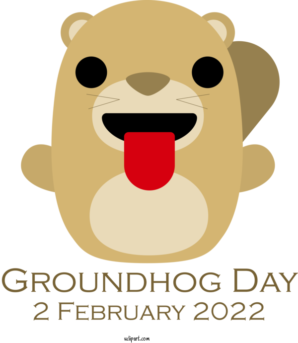 Free Holidays Snout Dog Logo For Groundhog Day Clipart Transparent Background