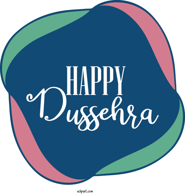 Free Dussehra Logo Design Green For Happy Dussehra Clipart Transparent Background
