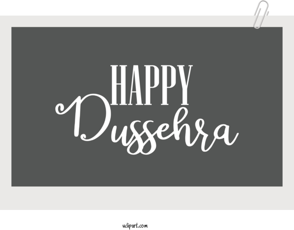 Free Dussehra Design Logo Font For Happy Dussehra Clipart Transparent Background