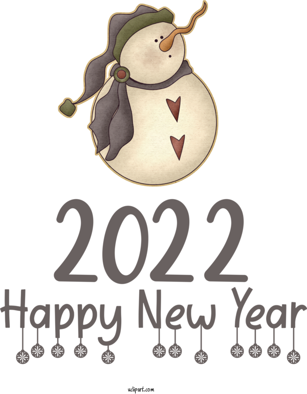 Free Holidays Bauble Logo Snowman For New Year 2022 Clipart Transparent Background