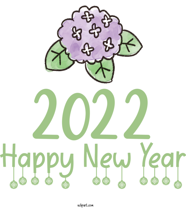Free Holidays Floral Design Logo Design For New Year 2022 Clipart Transparent Background