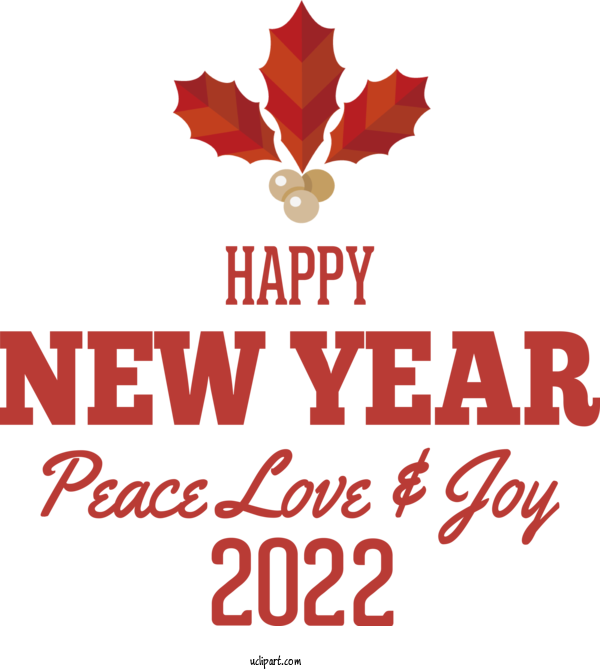 Free Holidays Logo Line Flower For New Year 2022 Clipart Transparent Background