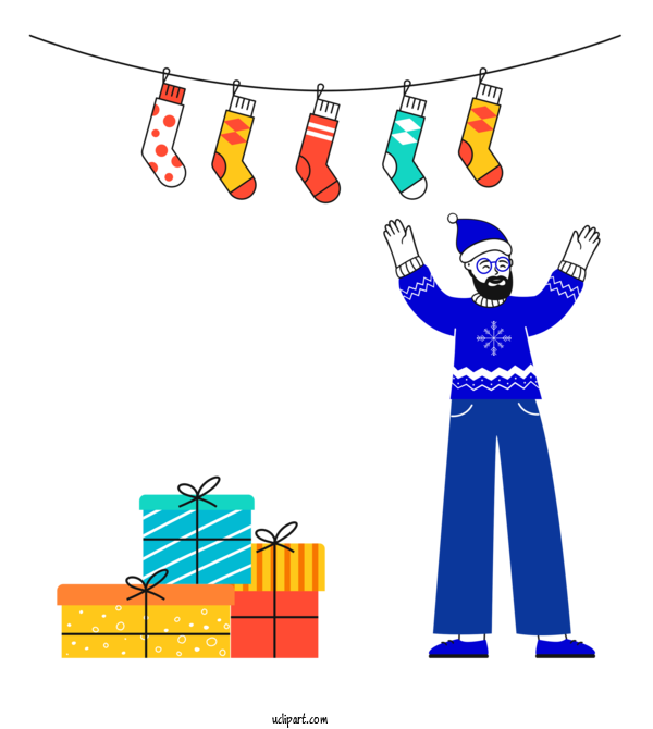 Free Holidays Human Cartoon Line For Christmas Clipart Transparent Background
