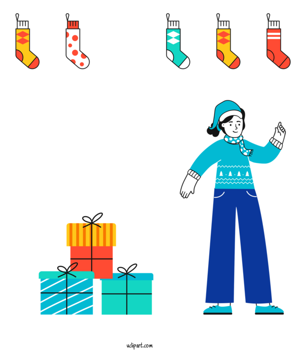 Free Holidays Human Logo Cartoon For Christmas Clipart Transparent Background