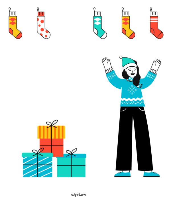 Free Holidays Human Logo Cartoon For Christmas Clipart Transparent Background