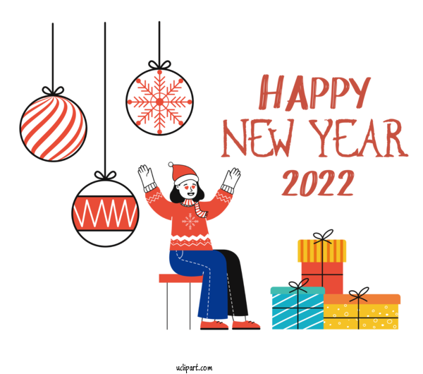 Free Holidays Silhouette Drawing Visual Arts For New Year 2022 Clipart Transparent Background