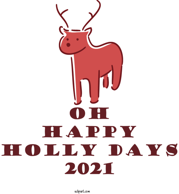 Free Holidays Reindeer Deer Matter For Christmas Clipart Transparent Background
