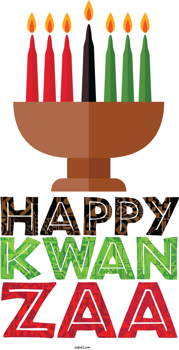 Free Holidays Logo Candle Line For Kwanzaa Clipart Transparent Background