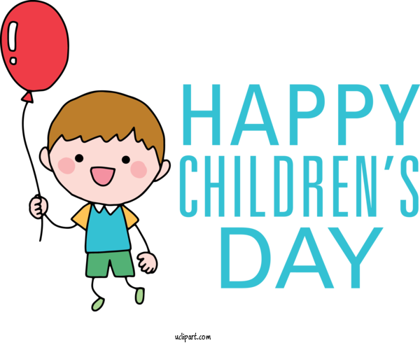 Free Holidays Poster Design Typography For Children's Day Clipart Transparent Background