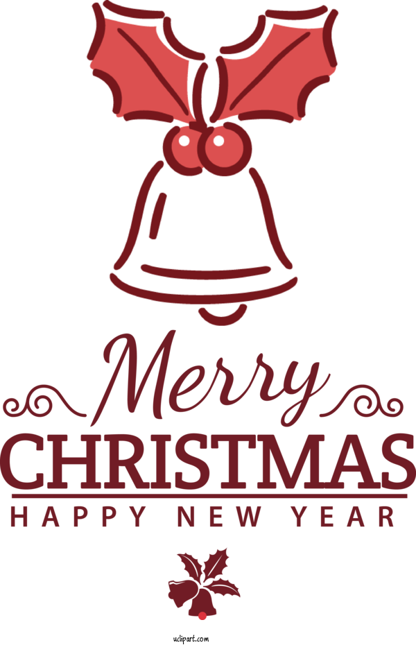 Free Holidays Design Logo Flower For Christmas Clipart Transparent Background